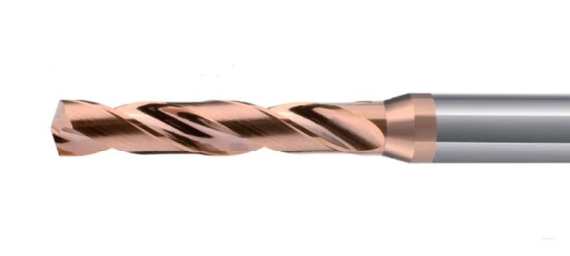 Coated carbide drill bit for general machining, especially for hard to machine material
