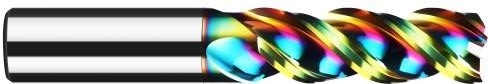 3 fluted end mill, cemented tungsten carbide, DLC coated, for Al machining