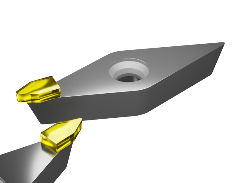 MCD tipped turning insert